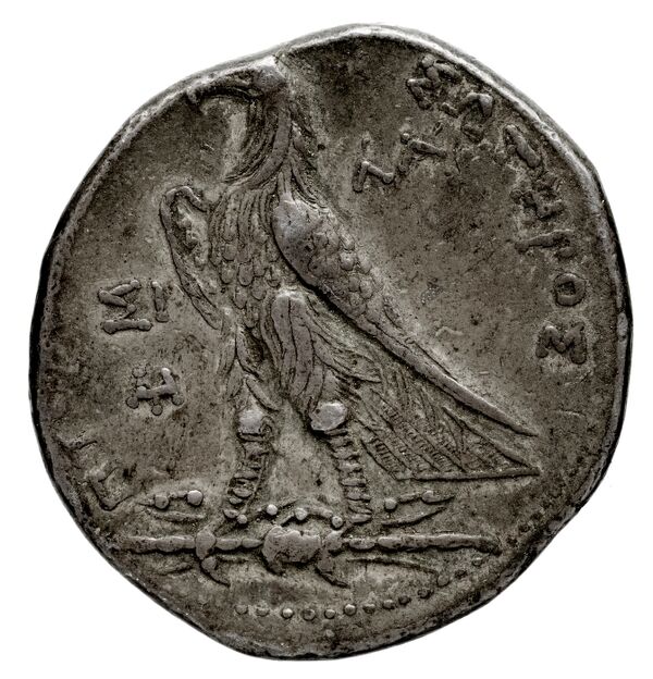 Coins of the Ptolemaic Empire Vol. I, Part 1, no. 522, реверс, bnf-hrc