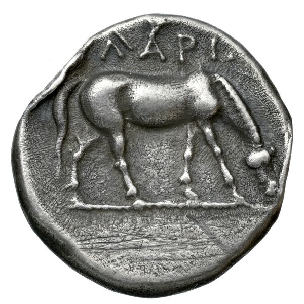 Larissa, Thessaly Herrmann 1925 VII.a-c, i-q, реверс, bnf-iris