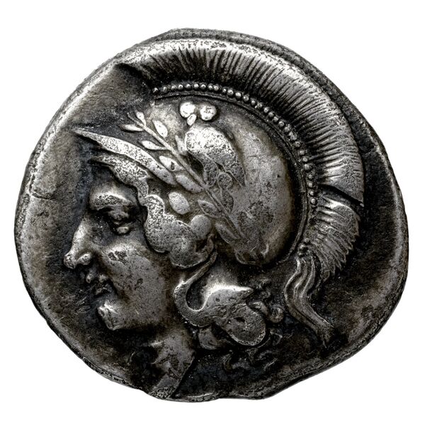 Hyria Campania (Hyrietes, Hyrianoi) Historia Numorum Italy 539, аверс, bnf-iris