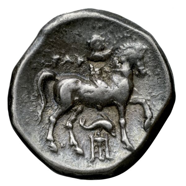 Uxentum Historia Numorum Italy 1098, реверс, bnf-iris