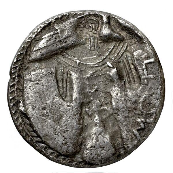 Poseidonia Historia Numorum Italy 1108, реверс, bnf-iris