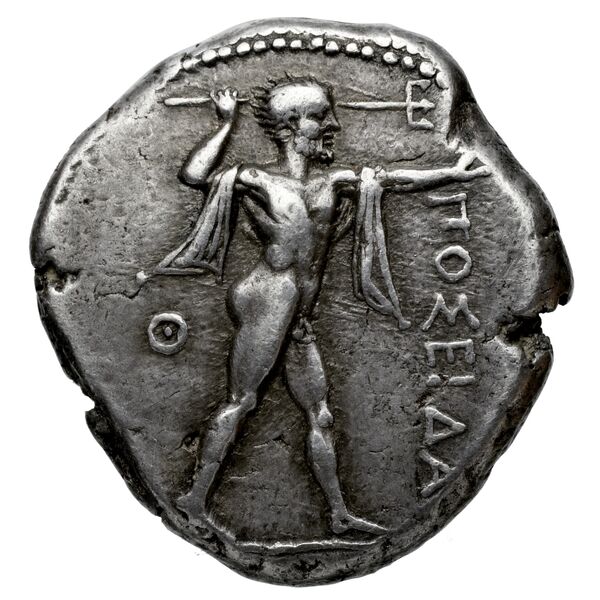 Poseidonia Historia Numorum Italy 1127, аверс, bnf-iris