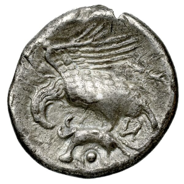 Locri Epizephyrii Historia Numorum Italy 2319-2323, реверс, bnf-iris