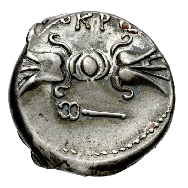 Locri Epizephyrii Historia Numorum Italy 2313-2318, реверс, bnf-iris