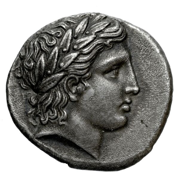 Chalcidian League Olynthus Robinson /Clement 1938 Group A-M, tetradrachms and tetrobols, аверс, bnf-iris