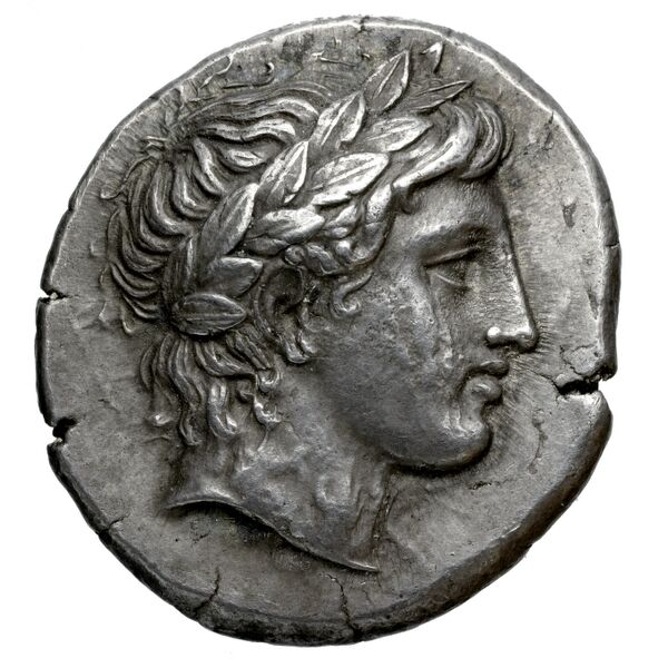 Chalcidian League Olynthus Robinson /Clement 1938 Group N-X, tetradrachms and tetrobols, аверс, bnf-iris