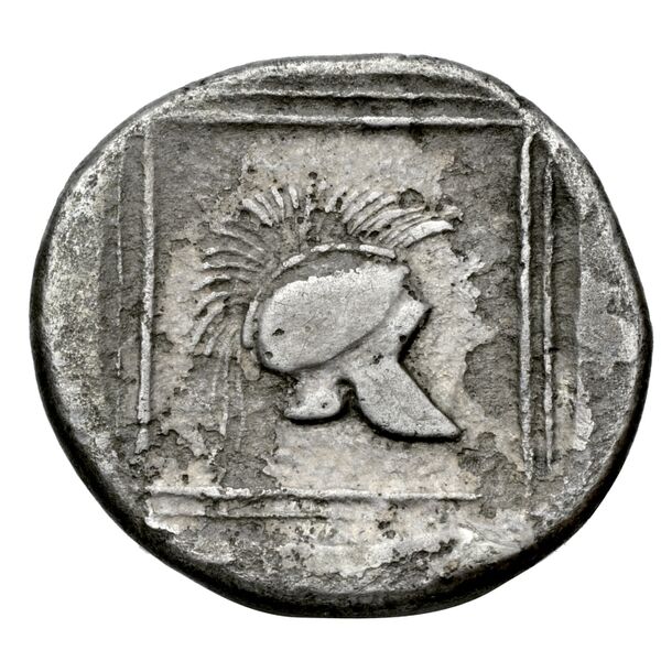 Perdiccas II of Macedon Aegae, Macedon Raymond 1953 Group IV light tetrobols, reverse, bnf-iris
