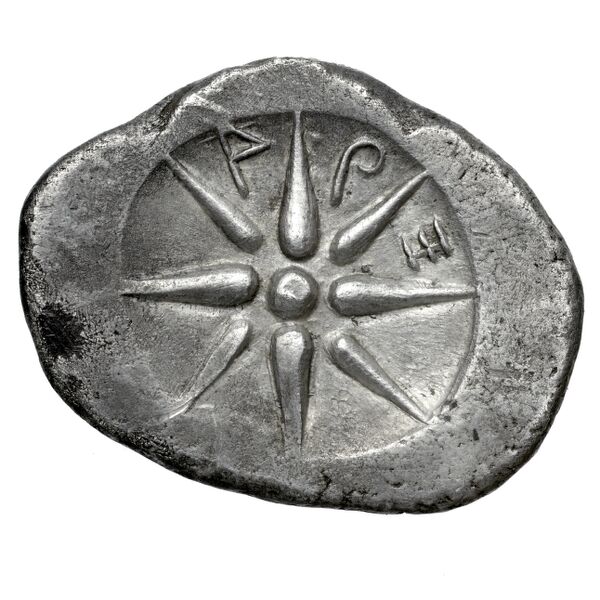 Mausolus of Caria Xanthus Hoff 2017 M307, реверс, bnf-iris