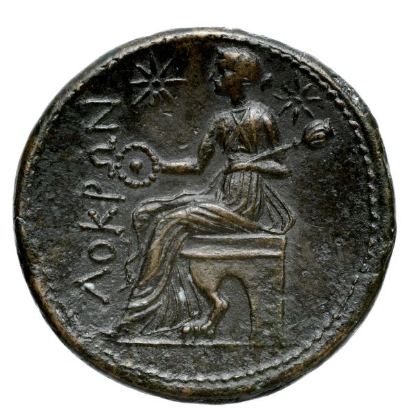 Locri Epizephyrii Historia Numorum Italy 2381-2383, реверс, bnf-iris