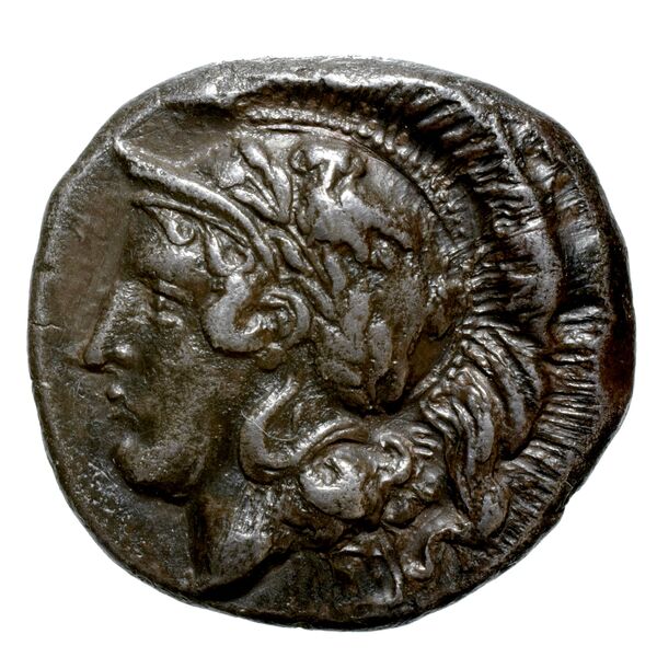 Hyria Campania (Hyrietes, Hyrianoi) Historia Numorum Italy 539, аверс, bnf-iris