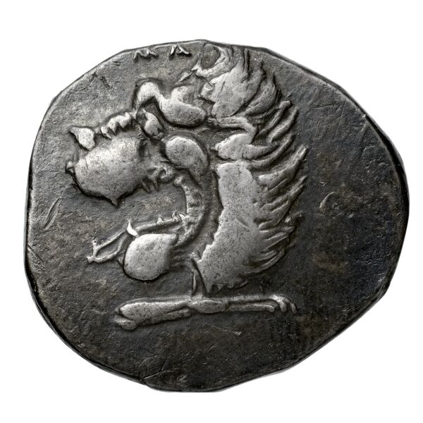 Mausolus of Caria Mylasa Konuk 1998 A1, obverse, bnf-iris