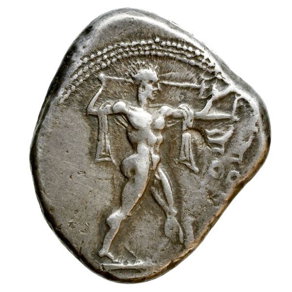 Poseidonia Historia Numorum Italy 1128, аверс, bnf-iris