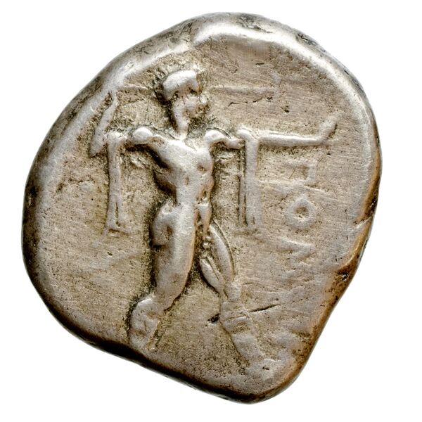 Poseidonia Historia Numorum Italy 1127, аверс, bnf-iris