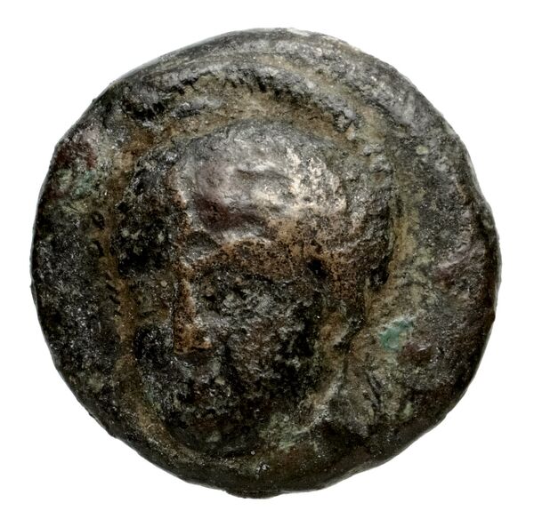 Lebedus Kinns 1980 Period I, AE 2, obverse, bnf-iris