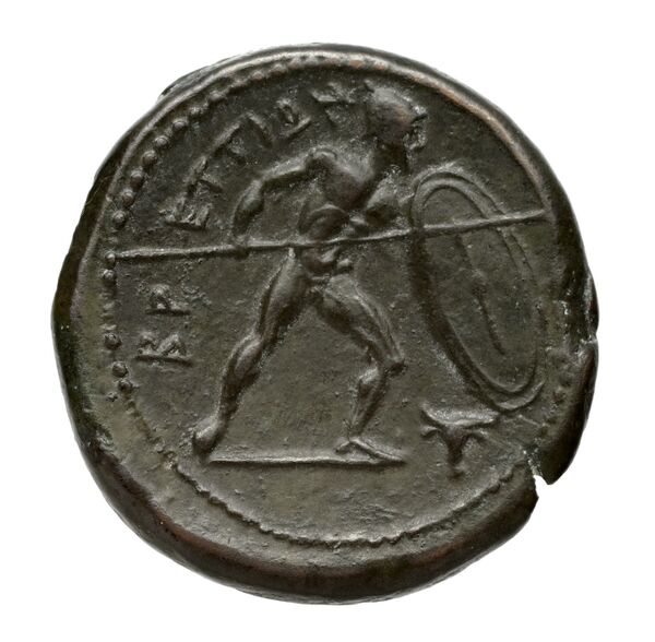 Brettii Bruttium Historia Numorum Italy 1988, реверс, bnf-iris