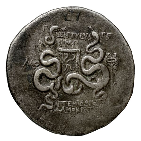 P. Lentulus P.f., governor of Cilicia Laodiceia ad Lycum Metcalf 2017 X, реверс, bnf-iris