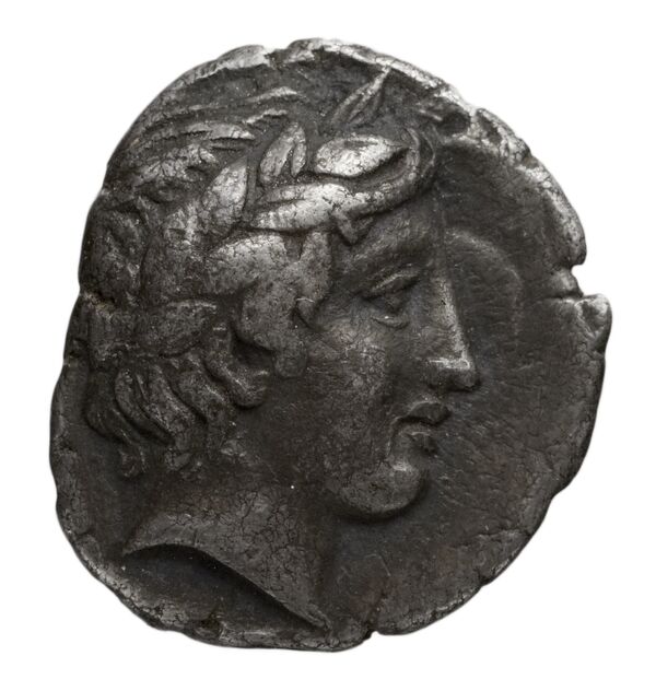 Chalcidian League Olynthus Robinson /Clement 1938 Group N-X, tetradrachms and tetrobols, аверс, bnf-iris