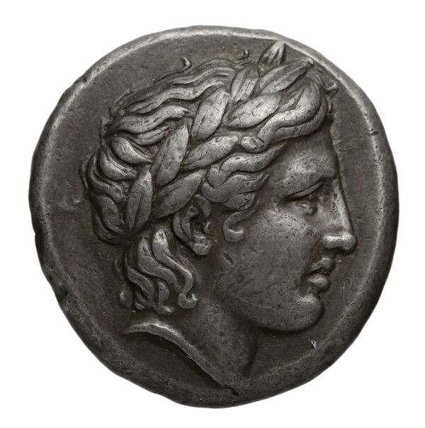 Chalcidian League Olynthus Robinson /Clement 1938 Group N-X, tetradrachms and tetrobols, аверс, bnf-iris