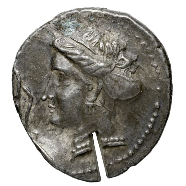 Ariarathes I of Cappadocia Sinope Waddington 1925 34, obverse, bnf-iris