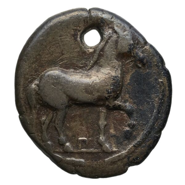Perdiccas II of Macedon Aegae, Macedon Raymond 1953 Group IV light tetrobols, аверс, bnf-iris