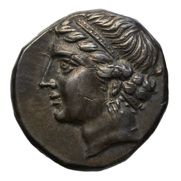obverse Uxentum Historia Numorum Italy 1098