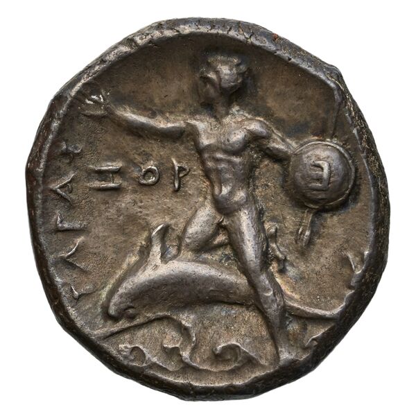 reverse Taras Historia Numorum Italy 963