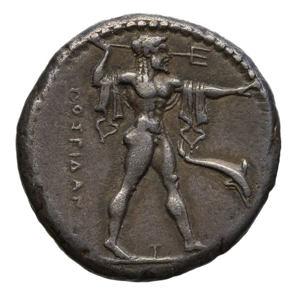 аверс Poseidonia Historia Numorum Italy 1129-39