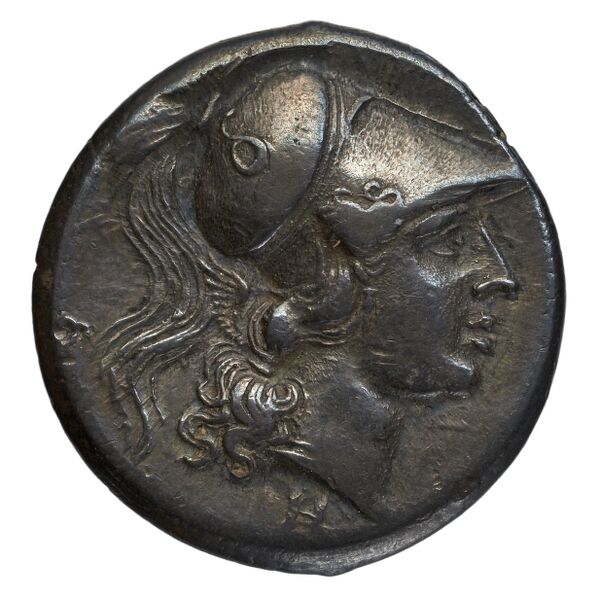 obverse Cales Historia Numorum Italy 434