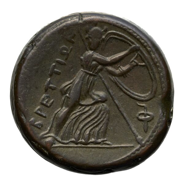 Brettii Bruttium Historia Numorum Italy 1987, реверс, bnf-iris