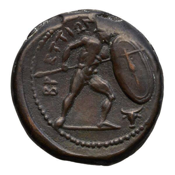 Brettii Bruttium Historia Numorum Italy 1988, реверс, bnf-iris