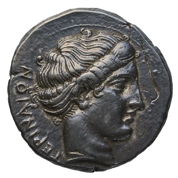 Terina Historia Numorum Italy 2596-2622, аверс, bnf-iris