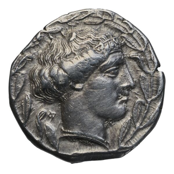 Terina Historia Numorum Italy 2585-2595, аверс, bnf-iris