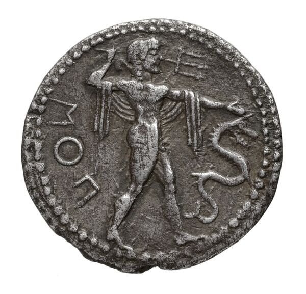 Poseidonia Historia Numorum Italy 1108, аверс, bnf-iris