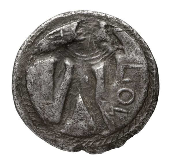 Poseidonia Historia Numorum Italy 1108, реверс, bnf-iris