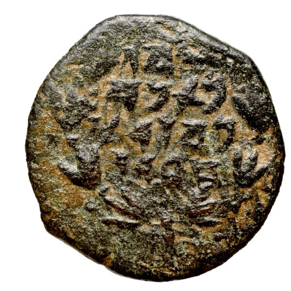 Alexander Jannaeus Jerusalem Hendin 2010 1144-1146, аверс, bnf-iris
