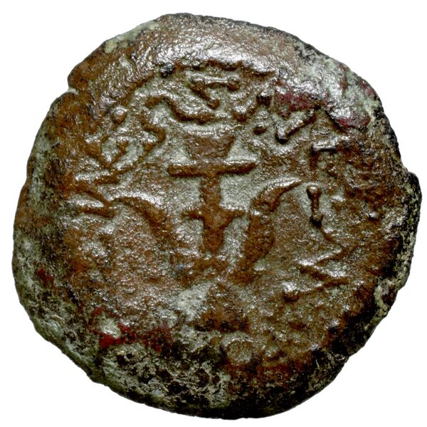 Alexander Jannaeus Jerusalem Hendin 2010 1150-1154, аверс, bnf-iris