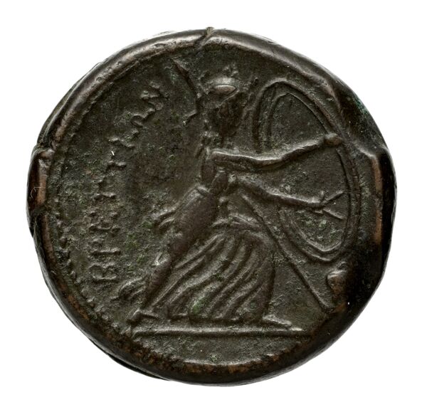 Brettii Bruttium Historia Numorum Italy 1987, реверс, bnf-iris