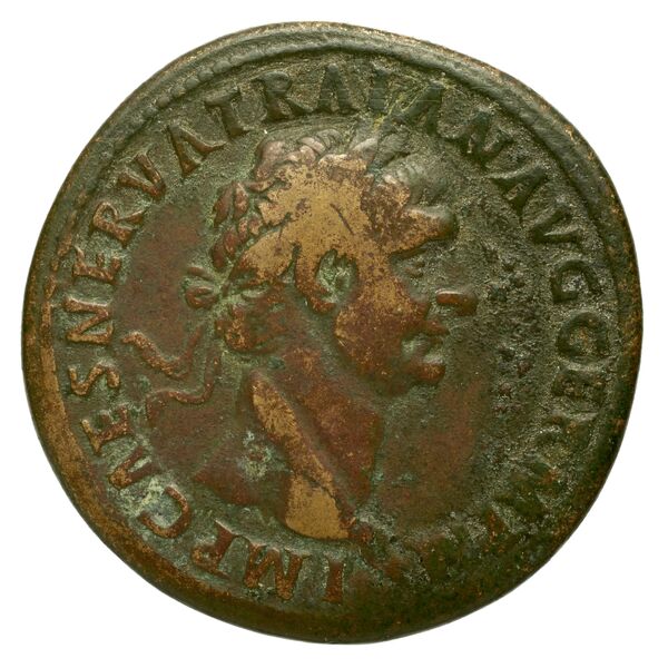 RIC II Trajan 390, аверс, bnf_ocre
