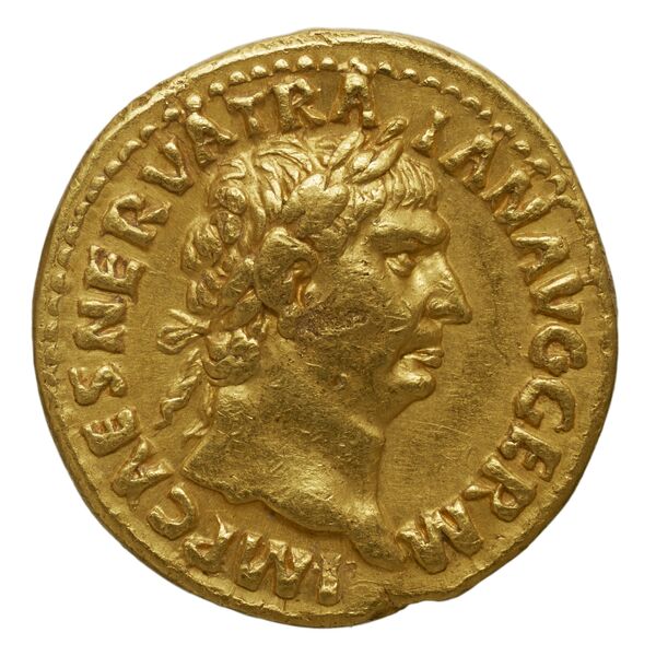 RIC II Trajan 8, аверс, bnf_ocre