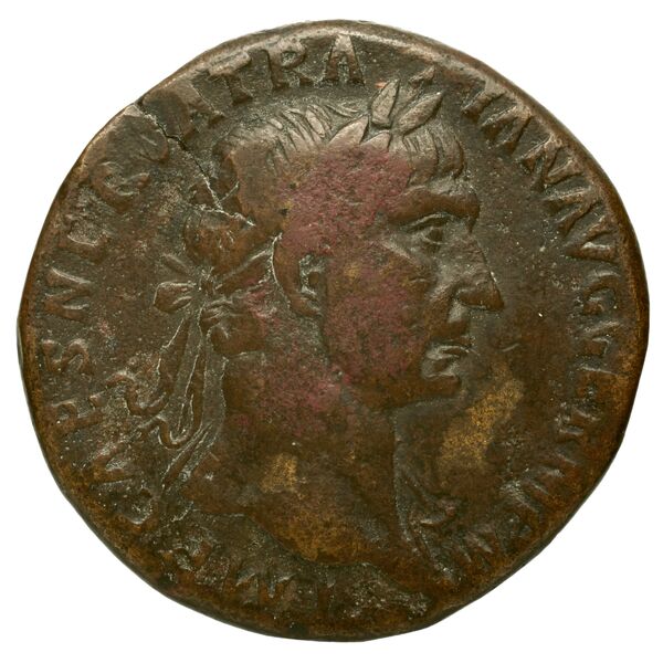 RIC II Trajan 412, аверс, bnf_ocre