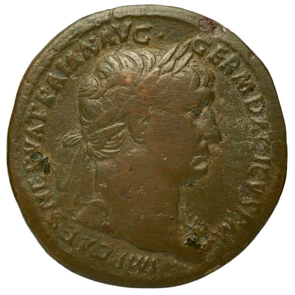 RIC II Trajan 450, аверс, bnf_ocre