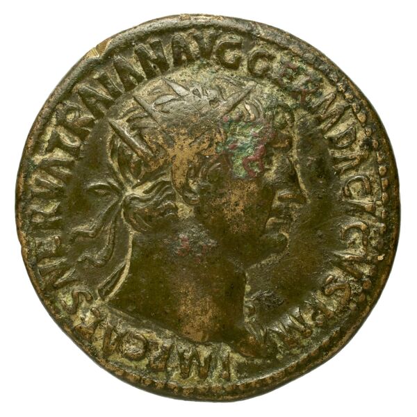 RIC II Trajan 454, аверс, bnf_ocre