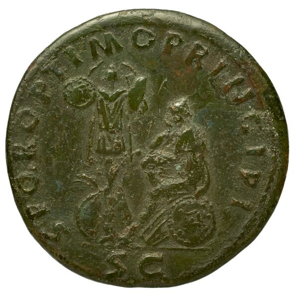 RIC II Trajan 564, реверс, bnf_ocre