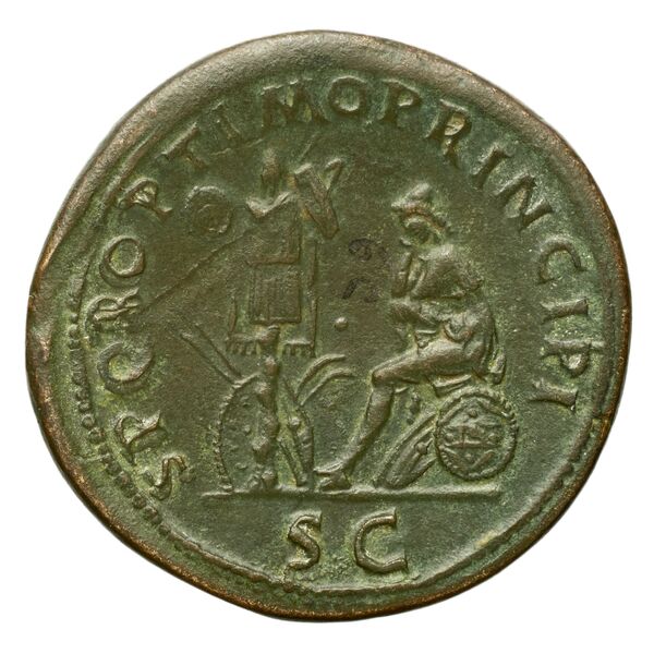 RIC II Trajan 564, реверс, bnf_ocre