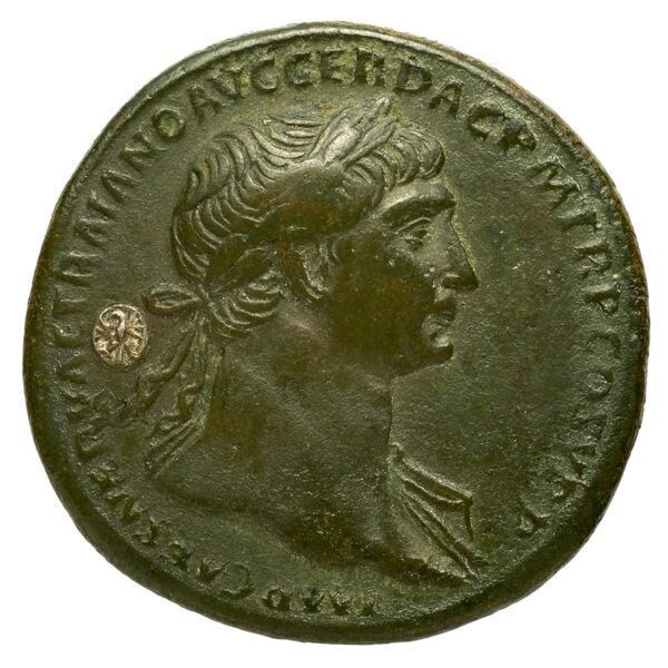 RIC II Trajan 575 (sestertius), аверс, bnf_ocre