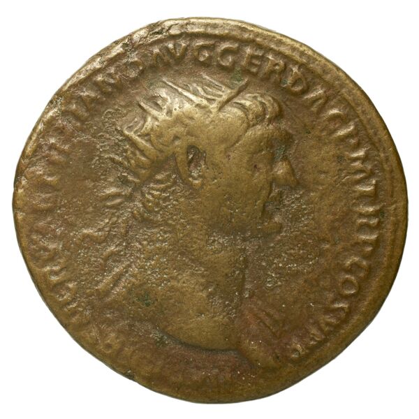 RIC II Trajan 550, аверс, bnf_ocre