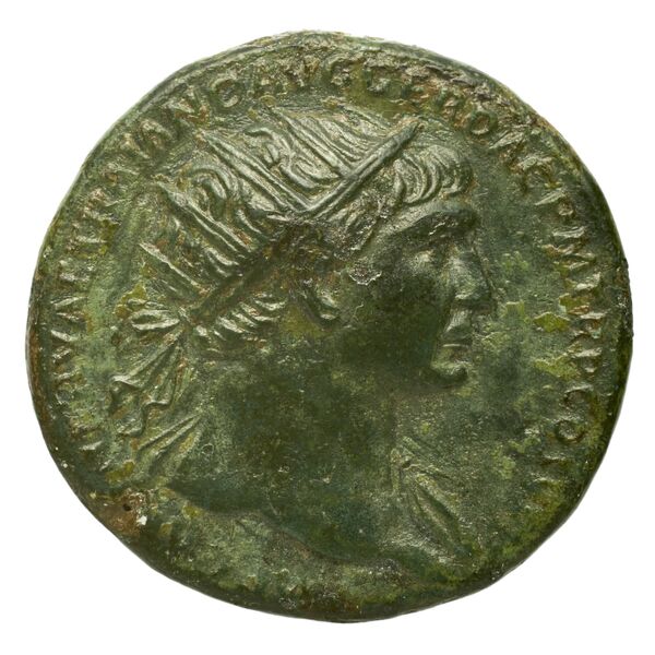 RIC II Trajan 550, аверс, bnf_ocre