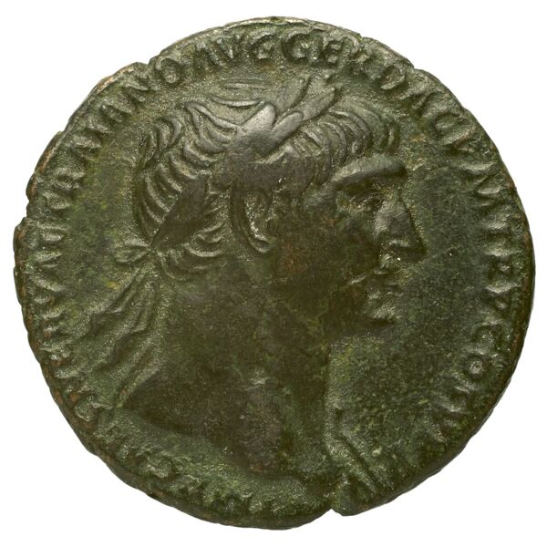 RIC II Trajan 575 (as), аверс, bnf_ocre