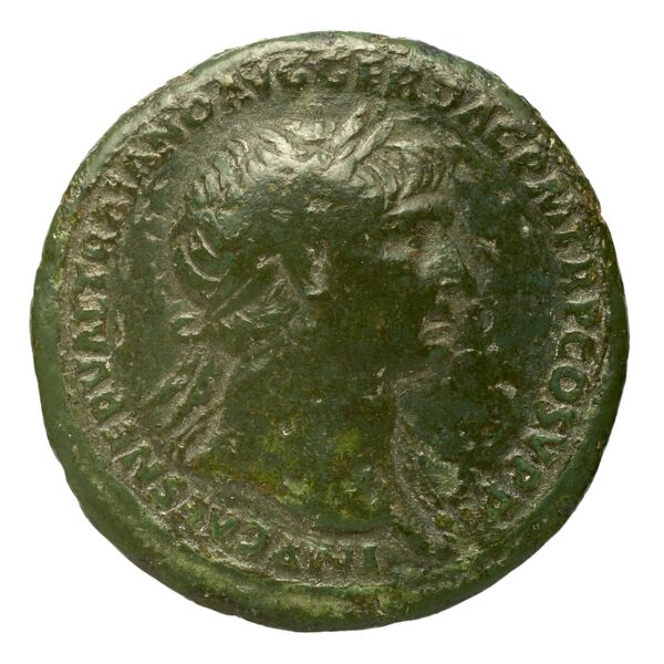RIC II Trajan 555, аверс, bnf_ocre