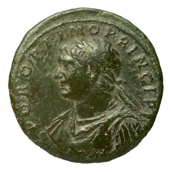 RIC II Trajan 555, реверс, bnf_ocre